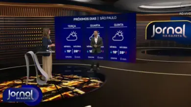 Novo cen&aacute;rio do Jornal da Gazeta. Foto: Reprodu&ccedil;&atilde;o/TV Gazeta