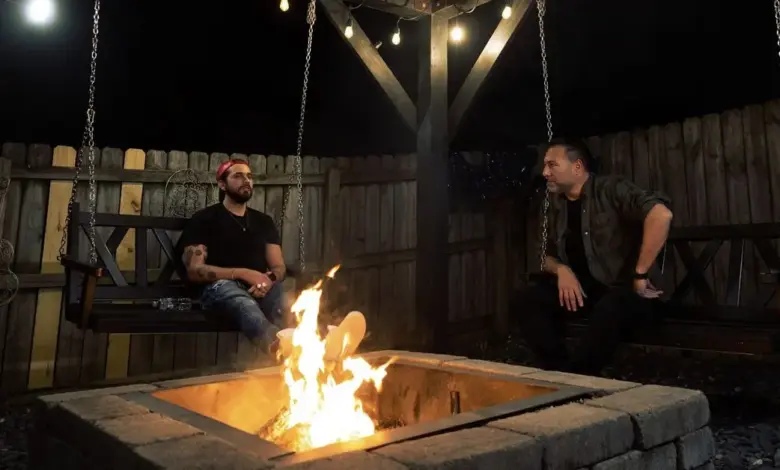 Maur&iacute;cio Ferraz entrevista Gustavo Mioto. Foto: Divulga&ccedil;&atilde;o/Globo