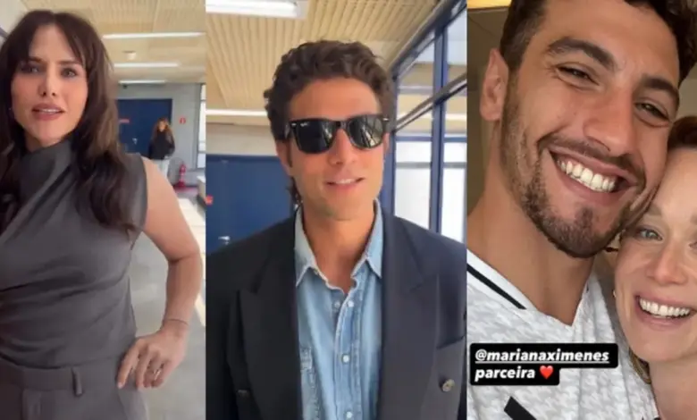 Atores gravam 'Quem Ama Cuida'. Fotos: Reprodução/Instagram