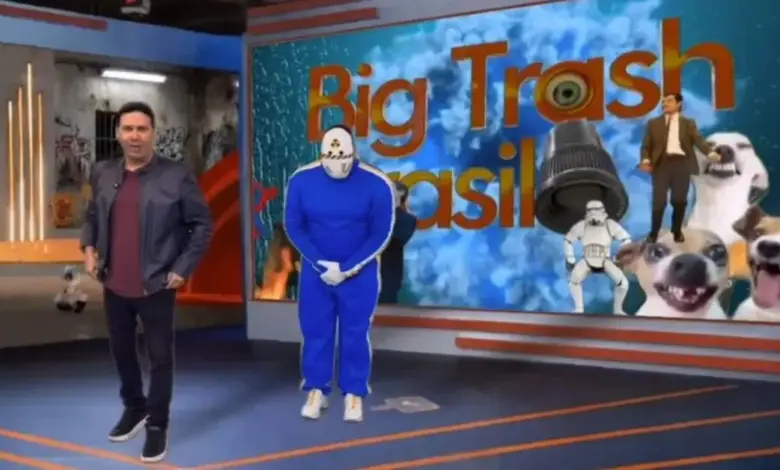 Vinicius Vieira apresenta o quadro Big Trash Brasil. Foto: Reprodu&ccedil;&atilde;o/RedeTV!