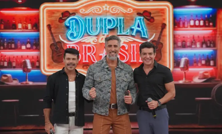 No júri do 'Dupla do Brasil', o 'Caldeirão' recebe Marcos e Belutti
