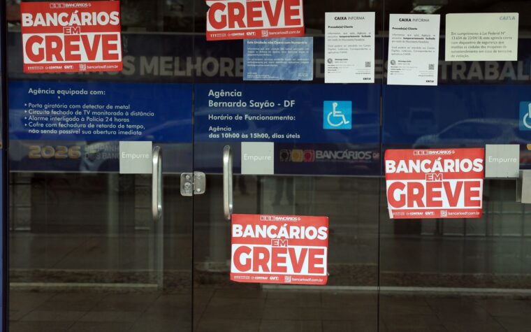 Greve nacional dos bancários continua com proposta da Caixa rejeitada