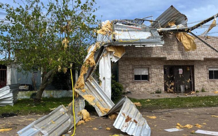 Temporais danificam 4,8 mil casas em SC e RS