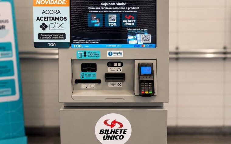 Pix passa a ser aceito em mais serviços de autoatendimento do Metrô de SP